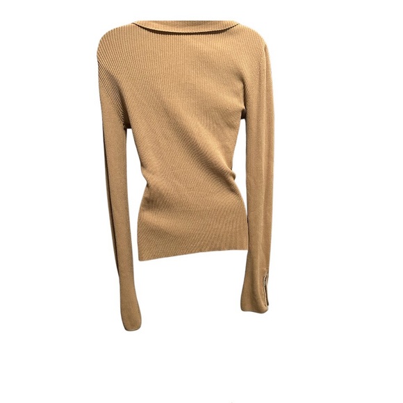 Cache Beige Ribbed Knit Top - Picture 2 of 3
